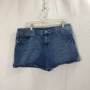 Y2K Tommy Hilfiger Denim Shorts 14 Blue 100% Cotton Flap Pockets Vintage 90s